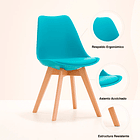 Silla Tulip Acolchada - Turquesa 7