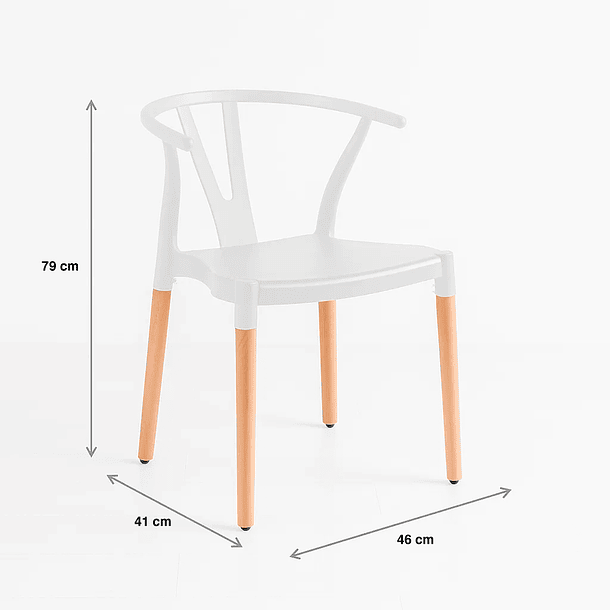 Silla Wishbone - Blanca 6