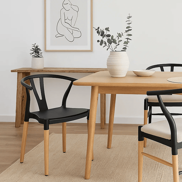 Silla Wishbone - Negra 5