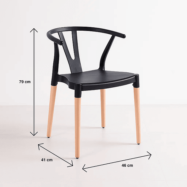 Silla Wishbone - Negra 6