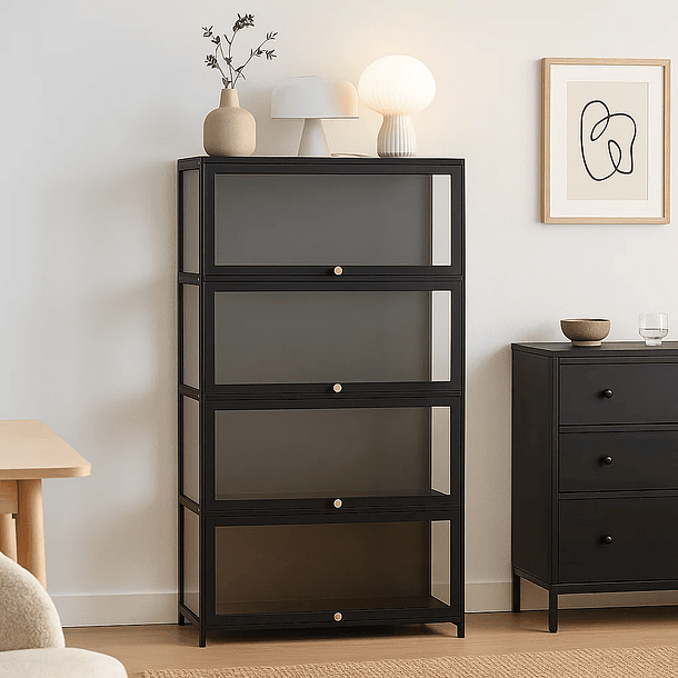 Vitrina BambooGlass 4 Niveles - Negro 3