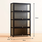 Vitrina BambooGlass 4 Niveles - Negro 4