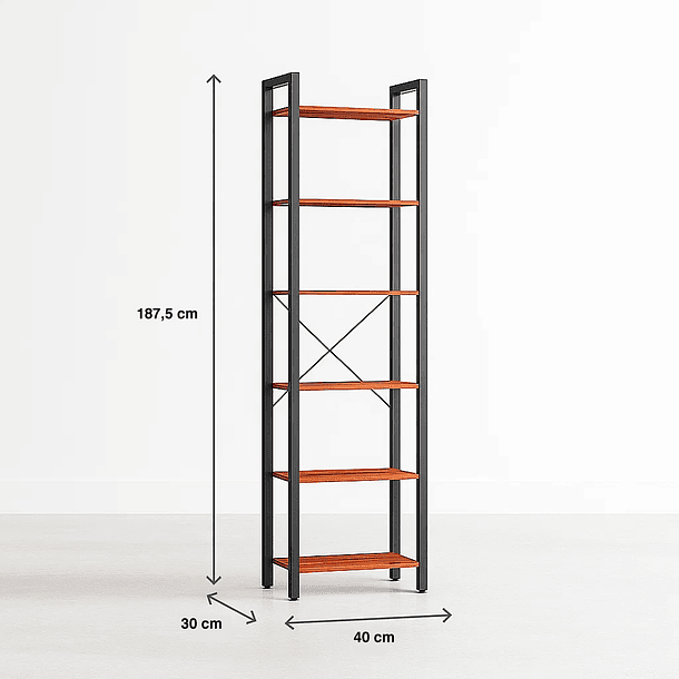 Estantería Industrial BlackLine con 6 Repisas 4
