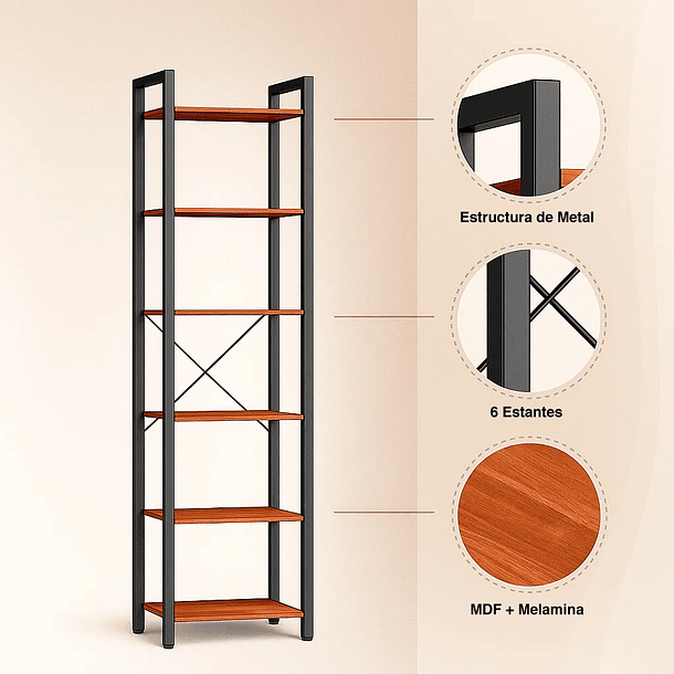 Estantería Industrial BlackLine con 6 Repisas 5