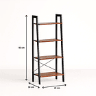 Estantería Industrial Loft Rack 4 Pisos 4