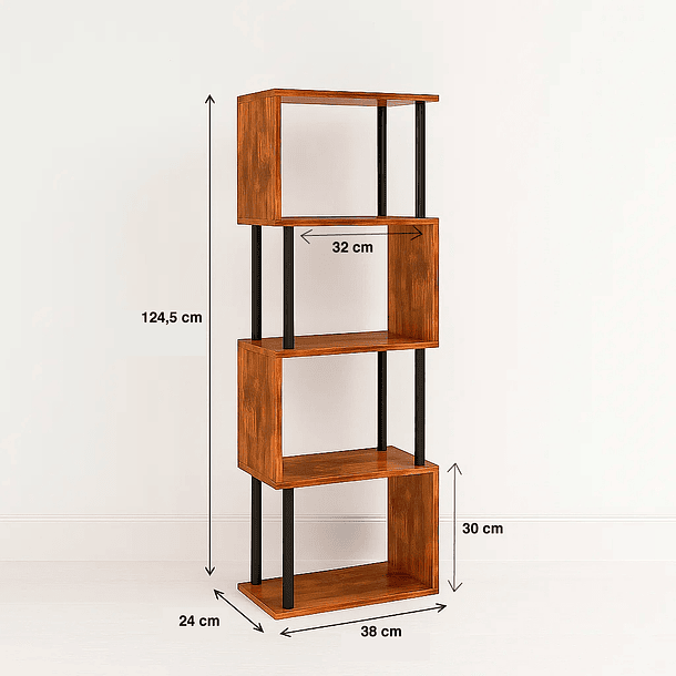 Estantería Decorativa 4 Niveles ZigZag Rack 4