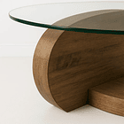 Mesa de Centro DuoGlass con Bases de Madera y Superficie de Vidrio 7