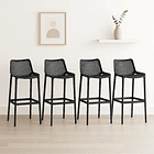 Pack de 4 Taburetes Piso de Bar Air Berlín - Negros 2