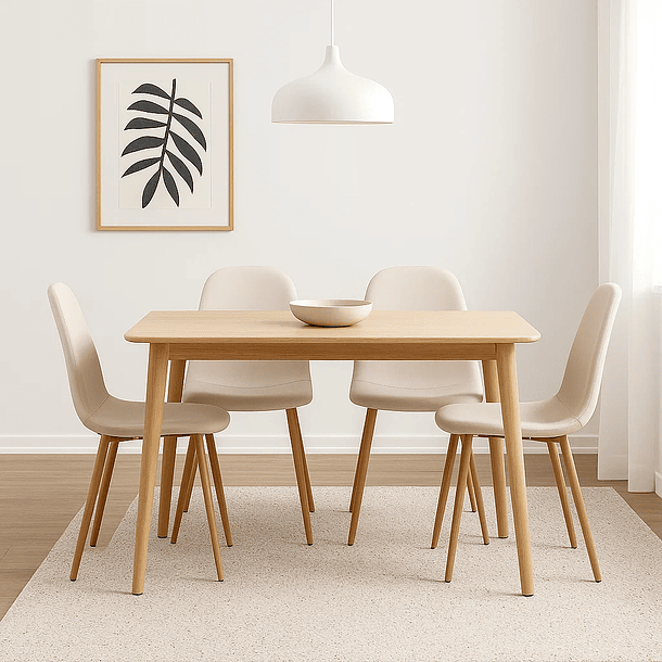 Pack de 4 Sillas Spoon Terciopelo - Crema 3