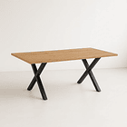Mesa industrial Color Madera y Metal Cross 180x90 1