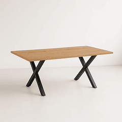 Mesa industrial Color Madera y Metal Cross 180x90