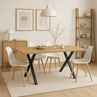 Mesa industrial Color Madera y Metal Cross 180x90 4