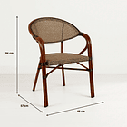 Pack de 4 Sillas Bistro Parisina Textileno con reposabrazos - Beige 4