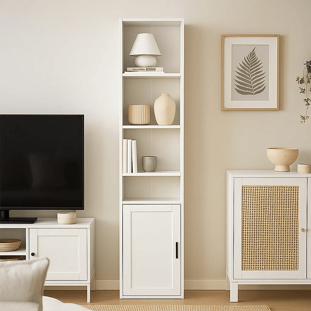 Librero MultiStore con Puerta - Blanco 3