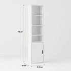 Librero MultiStore con Puerta - Blanco 4