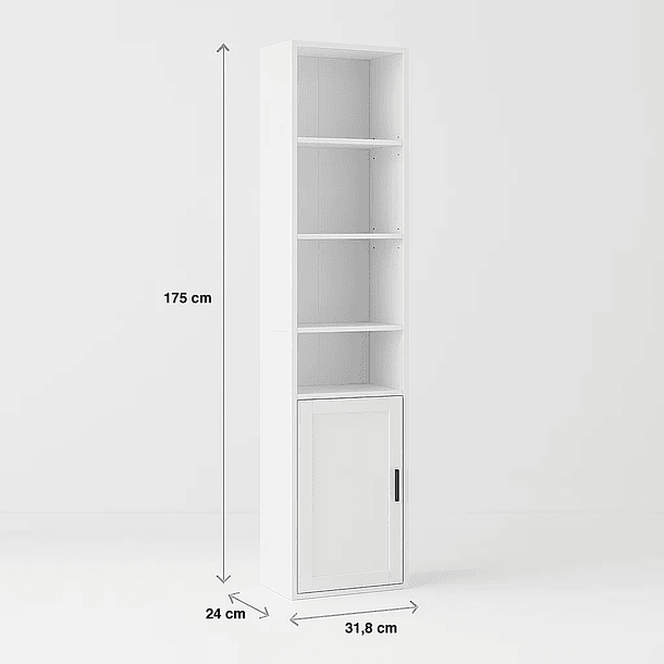 Librero MultiStore con Puerta - Blanco 4