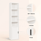 Librero MultiStore con Puerta - Blanco 5