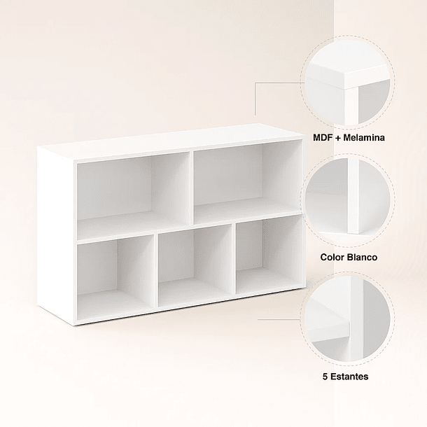 Estantería Baja MultiBox Blanca 5