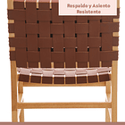 Pack de 2 Sillas Comedor Danesa Austral enrejada Madera y Cuero - Café 7