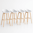 Pack de 4 Taburetes Nordic - Blanco 1