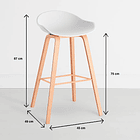 Pack de 4 Taburetes Nordic - Blanco 4