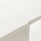 Mesa de comedor plegable extendible blanca 140x60cm 8