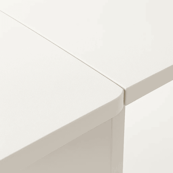 Mesa de comedor plegable extendible blanca 140x60cm 8