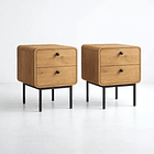 Pack de 2 Veladores KETIK 40x50 - Madera clara 1