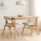 Pack de 2 Sillas Betlahem de madera plegable acolchada - Beige 3