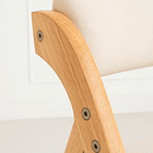 Pack de 2 Sillas Betlahem de madera plegable acolchada - Beige 6