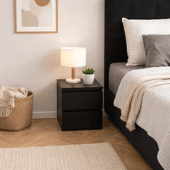 Velador Cajon Doble Minimal Oscuro