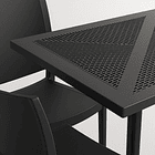 Mesa restaurant 80x80 Polipropileno + 4 Sillas de Restaurante - Negra 8