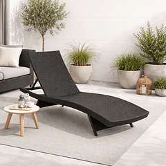 Reposera Moderna para Terraza o Piscina en Ratán