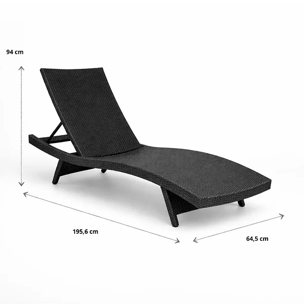 Reposera Moderna para Terraza o Piscina en Ratán 4