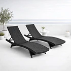 Pack de 2 Reposeras Moderna para Terraza o Piscina en Ratán 2