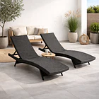 Pack de 2 Reposeras Moderna para Terraza o Piscina en Ratán 3