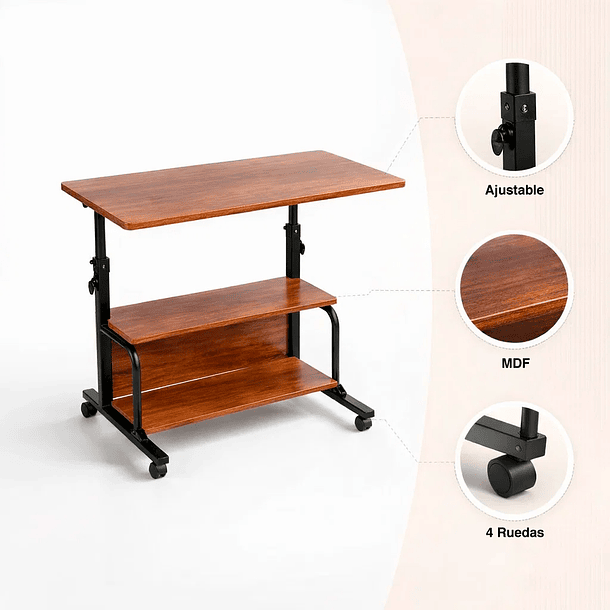 Mesa escritorio ajustable Skipa 87x42x75 5