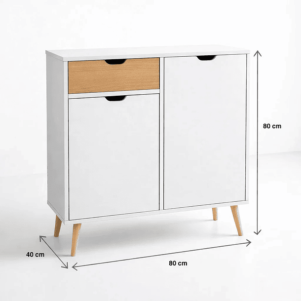 Buffet DEKLIK 80x80 - Blanco 4