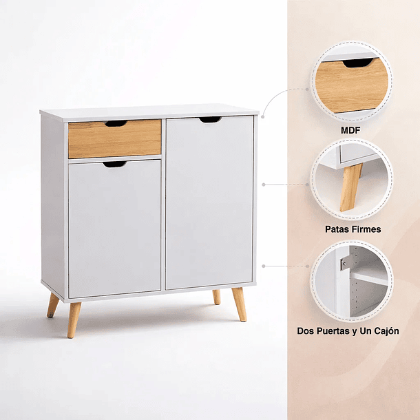 Buffet DEKLIK 80x80 - Blanco 5