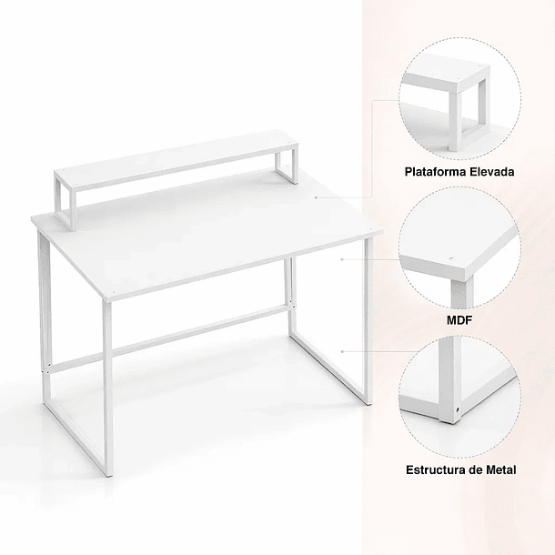 Mesa escritorio plegable Breta 100x48x75 5
