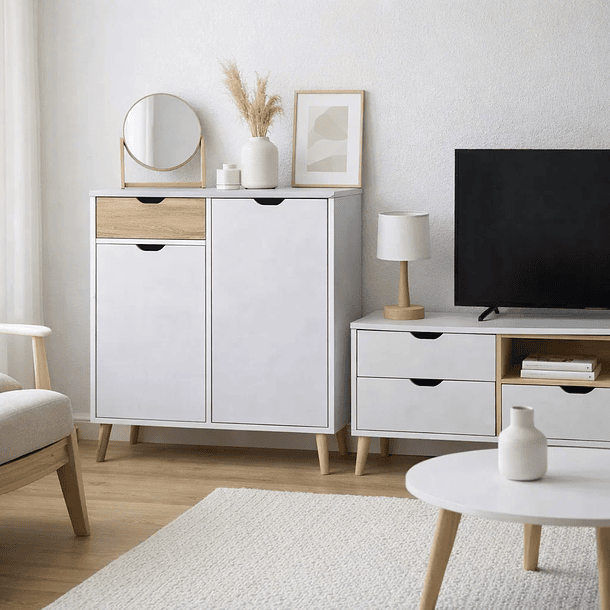 Buffet DEKLIK 80x80 - Blanco 3