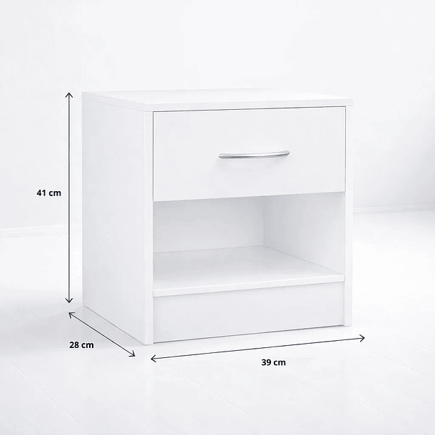 Pack de 2 Veladores KLAKU 39x41 - Blanco 4