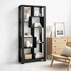 Estantería Prisma Noir Librero Geométrico Moderno - Negro 3