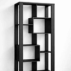 Estantería Prisma Noir Librero Geométrico Moderno - Negro 4
