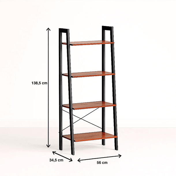 Estantería Industrial Loft Rack 4 Pisos 34,5x56x138.5 4