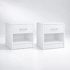 Pack de 2 Veladores KLAKU 39x41 - Blanco 1