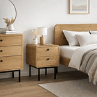 Pack de 2 Veladores KETIK 40x50 - Madera clara 3