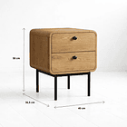 Pack de 2 Veladores KETIK 40x50 - Madera clara 4