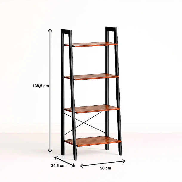 Estantería Industrial Loft Rack 4 Pisos 34,5x56x138.5 3