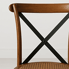 Pack de 4 Sillas Crossback Madera Rattan - Café Vintage 6